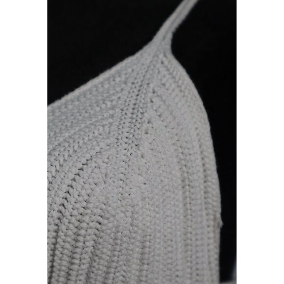 Forever 21 Crochet Knit White Cami Top‎ with Scalloped Hem & Adjustable Straps L - Picture 5 of 10